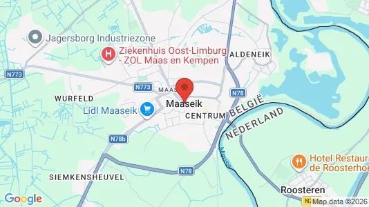Houses for rent i Maaseik - kort over placeringen