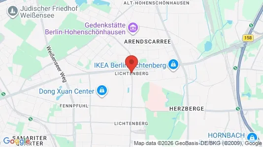 Rooms for rent i Berlin Lichtenberg - kort over placeringen