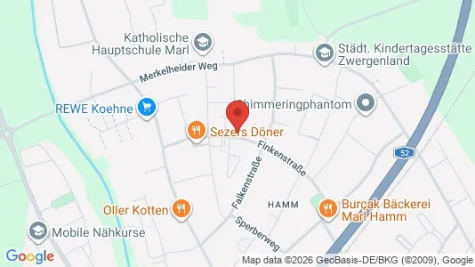 Apartments for rent i Recklinghausen - kort over placeringen