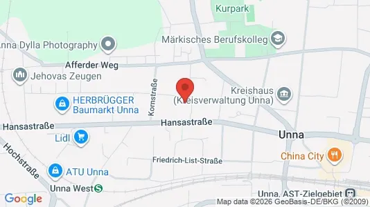 Apartments for rent i Unna - kort over placeringen