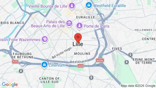 Houses for rent i Lille - kort over placeringen