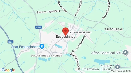 Houses for rent i Ecaussinnes - kort over placeringen