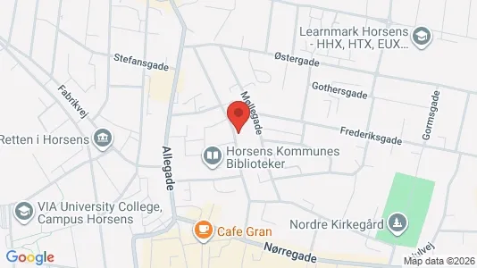 Apartments for rent i Horsens - kort over placeringen
