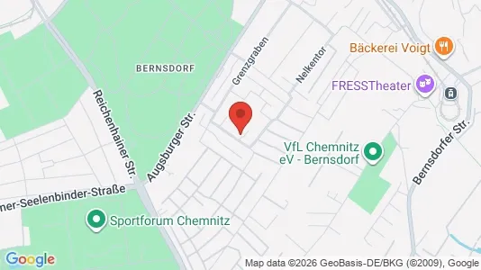 Apartments for rent i Chemnitz - kort over placeringen