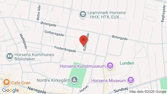 Rooms for rent i Horsens - kort over placeringen