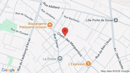 Apartments for rent i Lille - kort over placeringen