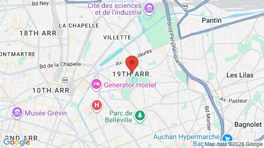 Rooms for rent in Paris 19ème arrondissement - Photo from Google Street View