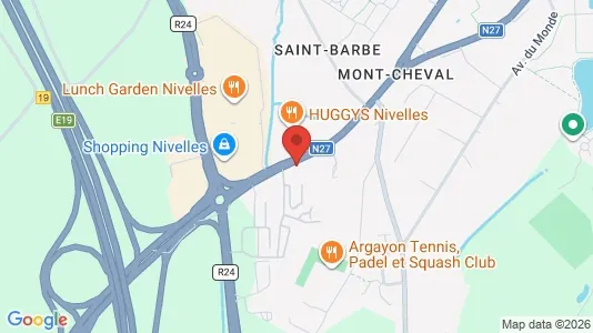 Apartments for rent i Nijvel - kort over placeringen