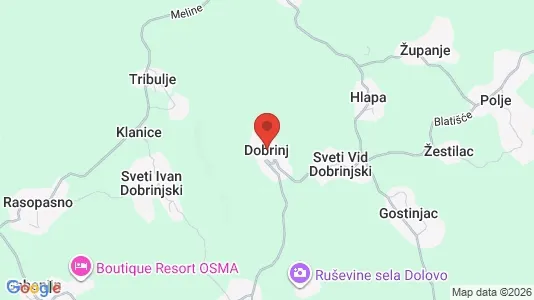 Apartments for rent i Dobrinj - kort over placeringen