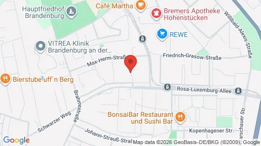 Apartments for rent i Brandenburg an der Havel - kort over placeringen