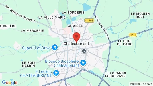 Houses for rent i Châteaubriant-Ancenis - kort over placeringen