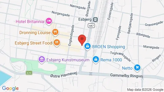 Apartments for rent i Esbjerg Center - kort over placeringen