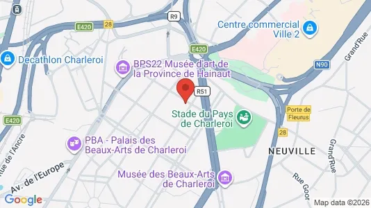 Apartments for rent i Charleroi - kort over placeringen