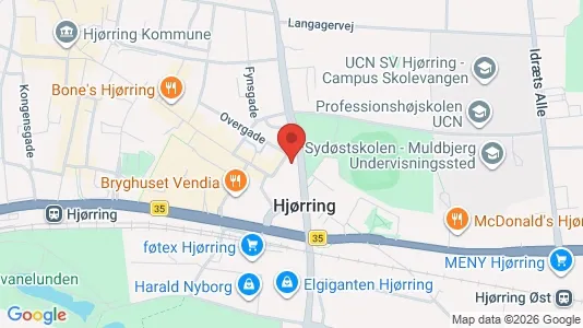 Apartments for rent i Hjørring - kort over placeringen