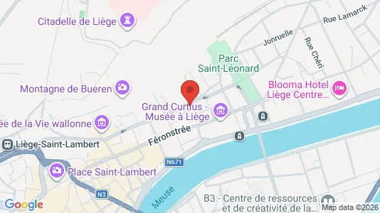 Apartments for rent i Luik - kort over placeringen