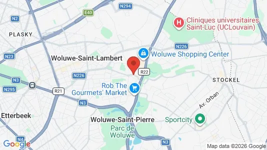 Apartments for rent i Brussels Sint-Lambrechts-Woluwe - kort over placeringen