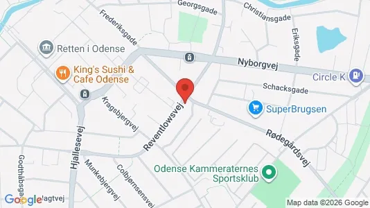 Apartments for rent i Odense C - kort over placeringen