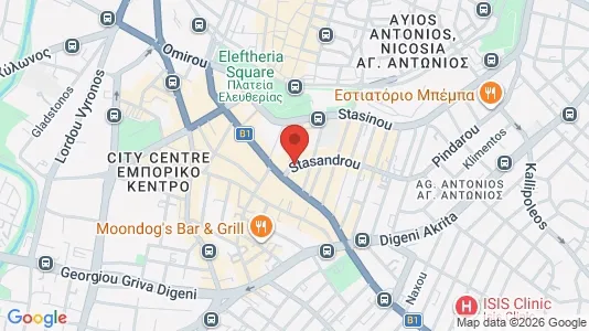 Apartments for rent i Nicosia Lefkosia - kort over placeringen
