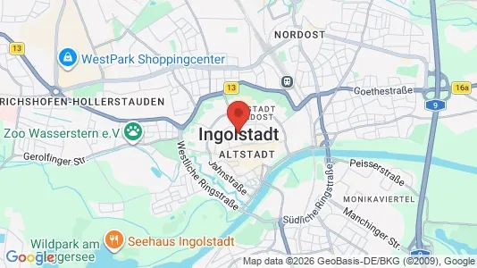 Apartments for rent i Ingolstadt - kort over placeringen