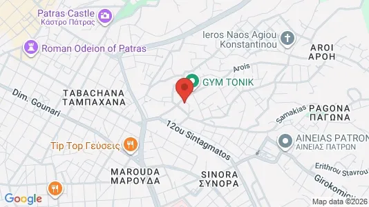 Apartments for rent i Patras - kort over placeringen