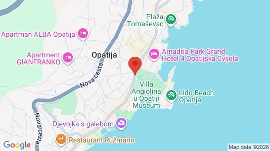 Apartments for rent i Opatija - kort over placeringen