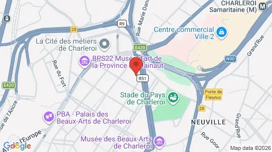 Apartments for rent i Charleroi - kort over placeringen