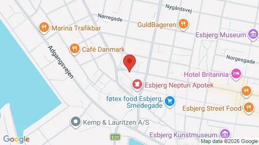 Apartments for rent i Esbjerg Center - kort over placeringen