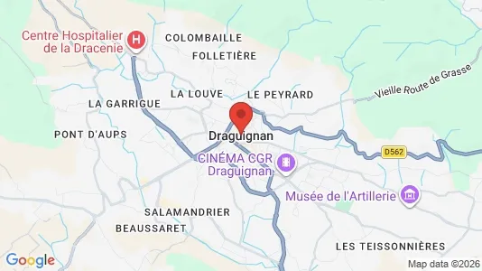 Houses for rent i Draguignan - kort over placeringen