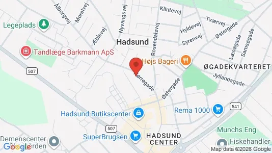 Apartments for rent i Hadsund - kort over placeringen