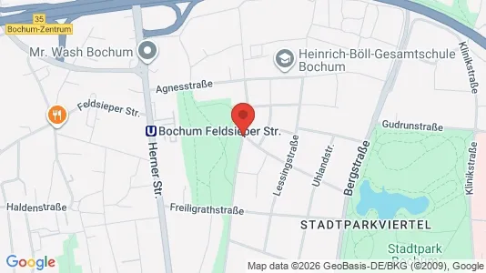 Apartments for rent i Bochum - kort over placeringen