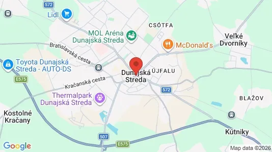 Apartments for rent in Dunajská Streda - Photo from Google Street View