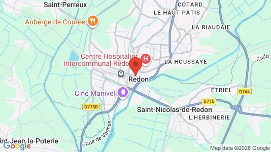 Apartments for rent i Redon - kort over placeringen
