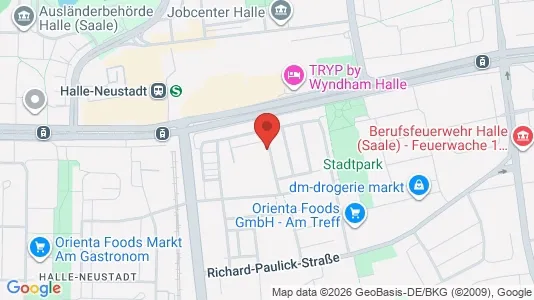 Apartments for rent i Halle (Saale) - kort over placeringen