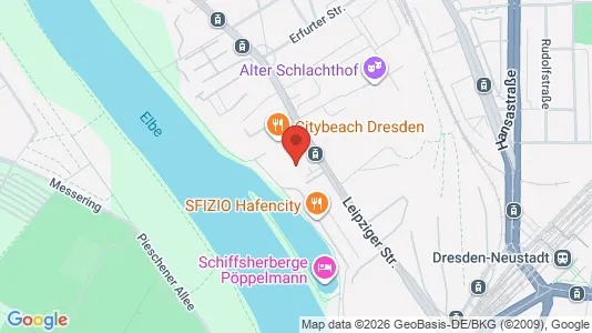 Apartments for rent i Dresden - kort over placeringen