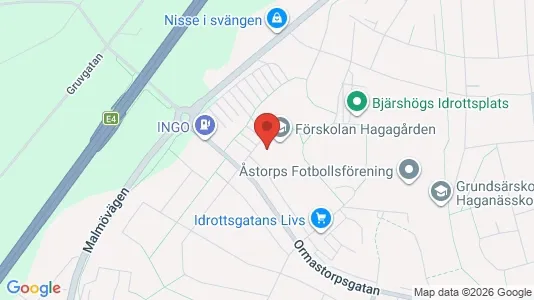 Apartments for rent i Åstorp - kort over placeringen