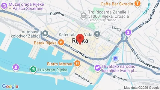 Apartments for rent i Rijeka - kort over placeringen