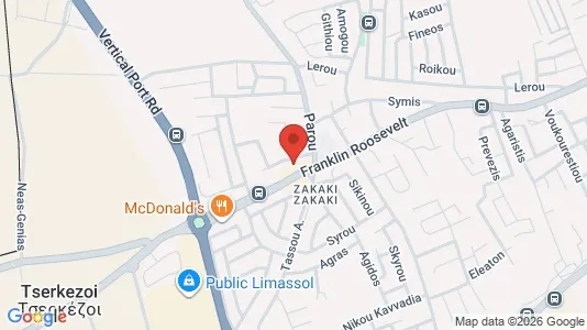 Apartments for rent i Limassol - kort over placeringen