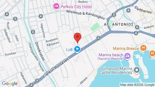 Apartments for rent i Limassol - kort over placeringen