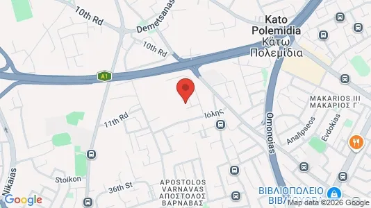 Apartments for rent i Kato Polemidia - kort over placeringen