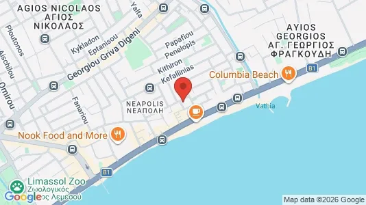 Apartments for rent i Limassol - kort over placeringen