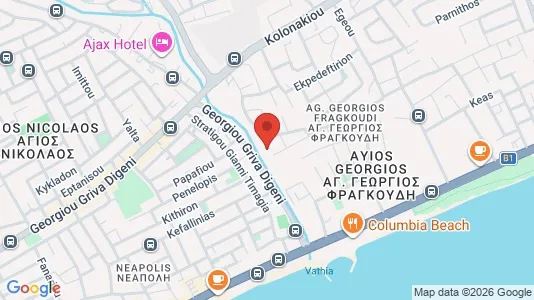 Apartments for rent i Limassol - kort over placeringen