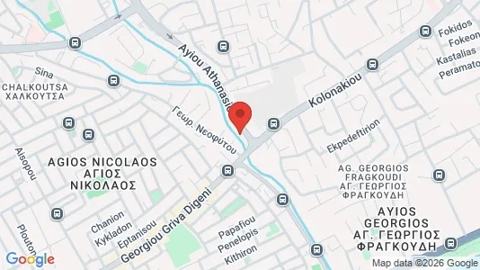 Apartments for rent i Mesa Geitonia - kort over placeringen