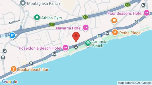 Apartments for rent i Agios Tychon Touristiki Periochi - kort over placeringen