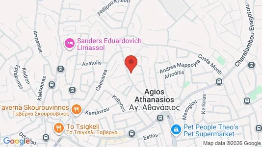 Apartments for rent i Agios Athanasios - kort over placeringen