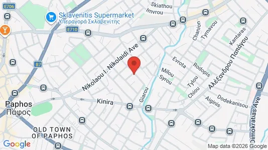 Apartments for rent i Paphos - kort over placeringen
