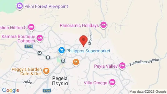 Apartments for rent i Pegeia - kort over placeringen