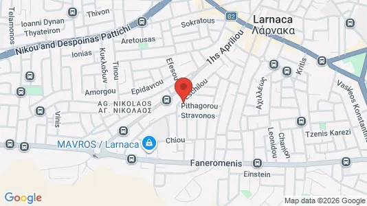 Apartments for rent i Larnaca - kort over placeringen