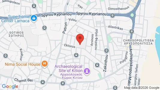 Apartments for rent i Larnaca - kort over placeringen