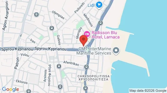 Apartments for rent i Larnaca - kort over placeringen