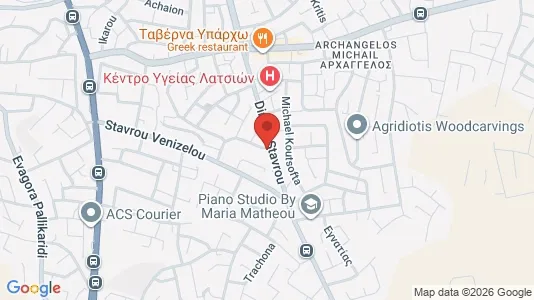 Apartments for rent i Nicosia Latsia - kort over placeringen